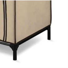 Load image into Gallery viewer, Tan 27-inch Portable Storage Closet Wardrobe with Shoe Organizer