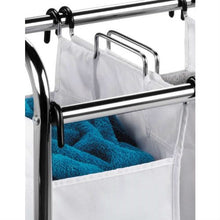 Load image into Gallery viewer, Heavy Duty Commercial Grade Laundry Sorter Hamper Cart in White Chrome