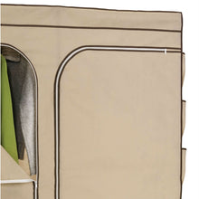 Load image into Gallery viewer, Khaki Double Door Wardrobe Portable Clothes Closet with Shoe Storage