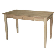 Load image into Gallery viewer, Unfinished Solid Wood Desk Laptop Computer Writing Table with Drawer