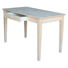 Load image into Gallery viewer, Unfinished Solid Wood Desk Laptop Computer Writing Table with Drawer