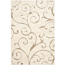 Load image into Gallery viewer, Hand-woven Ultimate Cream/ Beige Shag Rug (5'3 x 7'6)