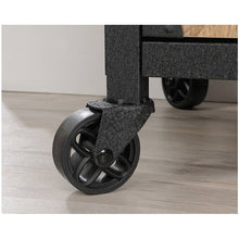 Load image into Gallery viewer, Mesquite FarmHome 3 Tier Entryway Bookcase Storage Cabinet Fixed Casters