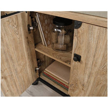 Load image into Gallery viewer, Mesquite FarmHome 3 Tier Entryway Bookcase Storage Cabinet Fixed Casters