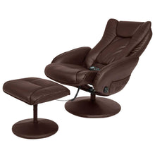Load image into Gallery viewer, Sturdy Brown Faux Leather Electric Massage Recliner Chair w/ Ottoman