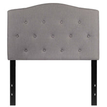 Load image into Gallery viewer, Twin size Light Grey Upholstered Button Tufted Headboard