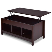 Load image into Gallery viewer, Brown Wood Lift Top Coffee Table with Hidden Storage Space