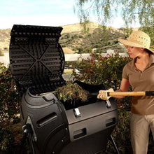 Load image into Gallery viewer, Heavy Duty HDPT Plastic 10 cubic ft. Compost Bin Tumbler with Steel Stand