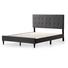 Load image into Gallery viewer, Queen size Dark Gray Upholstered Tufted Platform Bed Frame