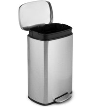 Load image into Gallery viewer, Modern Dual Compartment 16-Gallon Trash Can Recycle Bin with Step Pedal Design