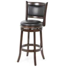 Load image into Gallery viewer, Cappuccino 29-inch Swivel Barstool with Faux Leather Cushion Seat