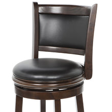 Load image into Gallery viewer, Cappuccino 29-inch Swivel Barstool with Faux Leather Cushion Seat