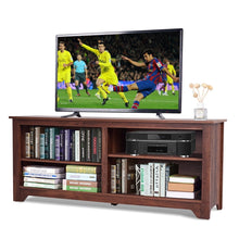 Load image into Gallery viewer, Medium Brown Wood TV Stand Entertainment Center for up to 60-inch TV