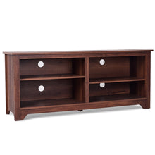Load image into Gallery viewer, Medium Brown Wood TV Stand Entertainment Center for up to 60-inch TV