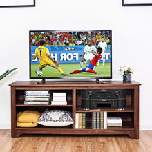 Load image into Gallery viewer, Medium Brown Wood TV Stand Entertainment Center for up to 60-inch TV