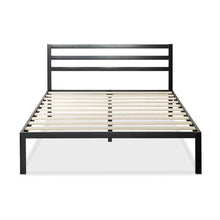 Load image into Gallery viewer, Full Metal Platform Bed with Headboard and Wood Slats