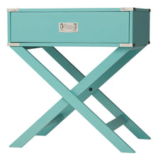 Load image into Gallery viewer, Marine Green Turquoise 1-Drawer Modern End Table Nightstand