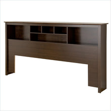 Load image into Gallery viewer, King size Bookcase Headboard in Espresso Wood Finish