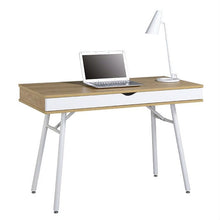 Load image into Gallery viewer, Modern Heavy Duty Laptop Computer Desk with Storage Drawer in Pine Wood Finish