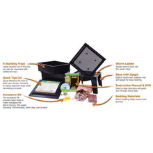 Load image into Gallery viewer, Black Worm Composter with Compost Tea Spigot - Indoor or Outdoor