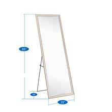 Load image into Gallery viewer, Champagne Full Length 65 x 22 Ornamental Filigree Floor Mirror