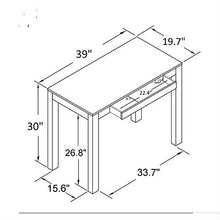 Load image into Gallery viewer, Modern Classic Home Office Laptop Desk in Medium Oak Finish