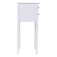 Load image into Gallery viewer, Elegant 2-Drawer End Table Nightstand Side Table in White Wood Finish