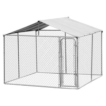 Load image into Gallery viewer, 10ft x 10ft x 6ft Large Chain Link Outdoor Dog Play Pen House with Cover