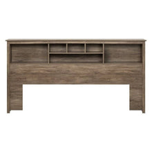 Load image into Gallery viewer, King size Bookcase Headboard in Drifted Gray Wood Finish