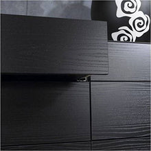 Load image into Gallery viewer, Modern 6 Drawer Double Dresser in Black Woodgrain Finish