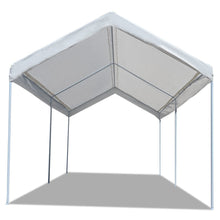 Load image into Gallery viewer, 10 x 20 Ft Outdoor Steel Frame Gazebo Tent Car Canopy with White Poly Top