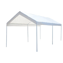 Load image into Gallery viewer, 10 x 20 Ft Outdoor Steel Frame Gazebo Tent Car Canopy with White Poly Top