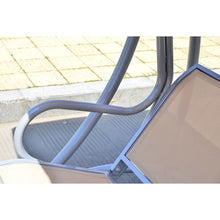Load image into Gallery viewer, Sturdy 3-Person Outdoor Patio Porch Canopy Swing in Sand Color