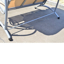 Load image into Gallery viewer, Sturdy 3-Person Outdoor Patio Porch Canopy Swing in Sand Color