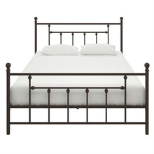 Load image into Gallery viewer, Queen Metal Platform Bed Frame with Headboard and Footboard in Bronze Finish