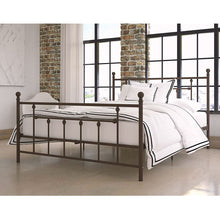 Load image into Gallery viewer, Queen Metal Platform Bed Frame with Headboard and Footboard in Bronze Finish