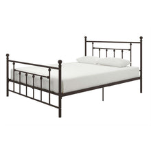 Load image into Gallery viewer, Queen Metal Platform Bed Frame with Headboard and Footboard in Bronze Finish