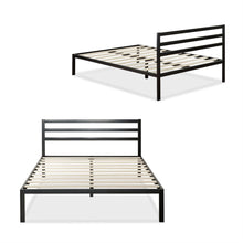 Load image into Gallery viewer, Queen Metal Platform Bed Frame with Headboard and Wood Slats