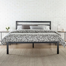 Load image into Gallery viewer, Queen Metal Platform Bed Frame with Headboard and Wood Slats