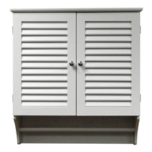 Load image into Gallery viewer, Wall Mounted Bathroom Cabinet with Shelves and Towel Bar in White