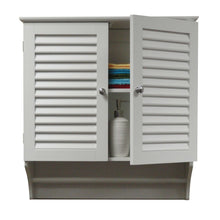 Load image into Gallery viewer, Wall Mounted Bathroom Cabinet with Shelves and Towel Bar in White
