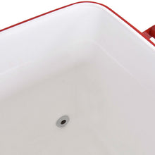 Load image into Gallery viewer, 80 Quart Red Sturdy Rolling Steel Construction Cooler