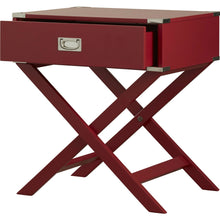 Load image into Gallery viewer, Modern 1-Drawer French Dovetail End Table Nightstand in Red Wood