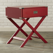 Load image into Gallery viewer, Modern 1-Drawer French Dovetail End Table Nightstand in Red Wood