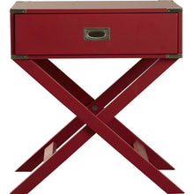 Load image into Gallery viewer, Modern 1-Drawer French Dovetail End Table Nightstand in Red Wood