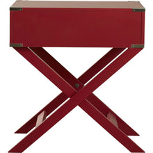 Load image into Gallery viewer, Modern 1-Drawer French Dovetail End Table Nightstand in Red Wood