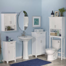 Load image into Gallery viewer, White Bathroom Wall Cabinet Cupboard with Open Shelf