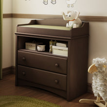 Load image into Gallery viewer, Baby Furniture 2 Drawer Diaper Changing Table in Espresso