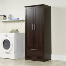 Load image into Gallery viewer, Bedroom Wardrobe Armoire Cabinet in Dark Brown Oak Wood Finish