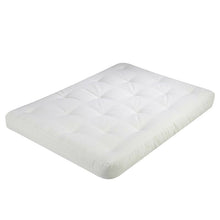 Load image into Gallery viewer, Full size 5-inch Thick Cotton/Poly Futon Mattress in White - Made in USA